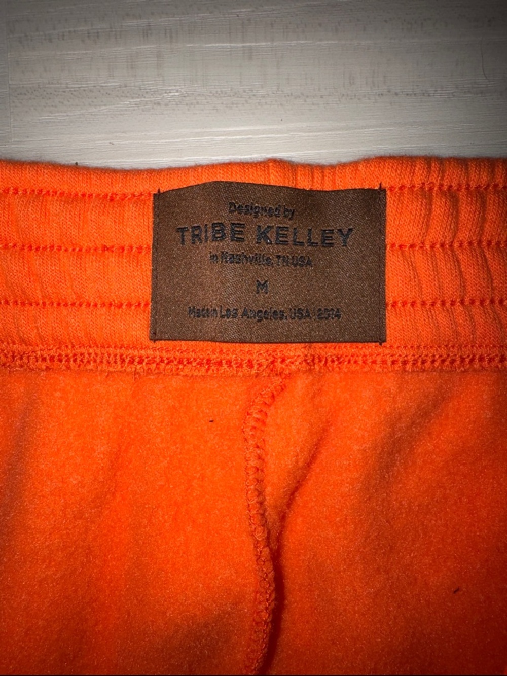 Tribe Kelley Butter Joggers Orange Highwaisted Size Medium - Picture 5 of 7
